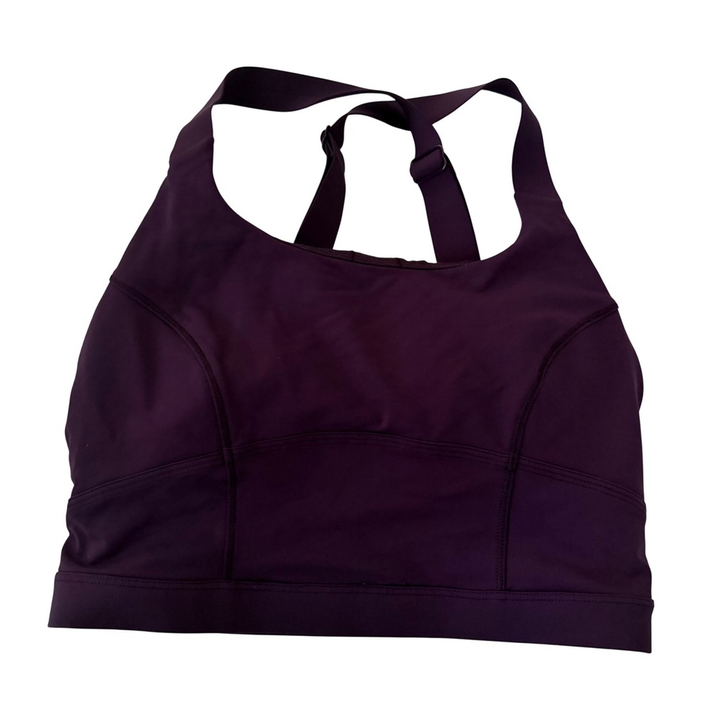 Lululemon Energy Bra High support Adjustable Strap Sports Purple Womens Size 6